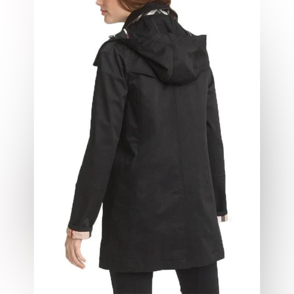 NWT Burberry Brit Bowpark Black Raincoat US 4 - Picture 2 of 9
